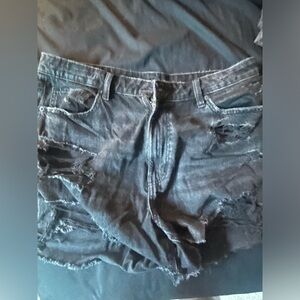 American Eagle black ribbed shorts